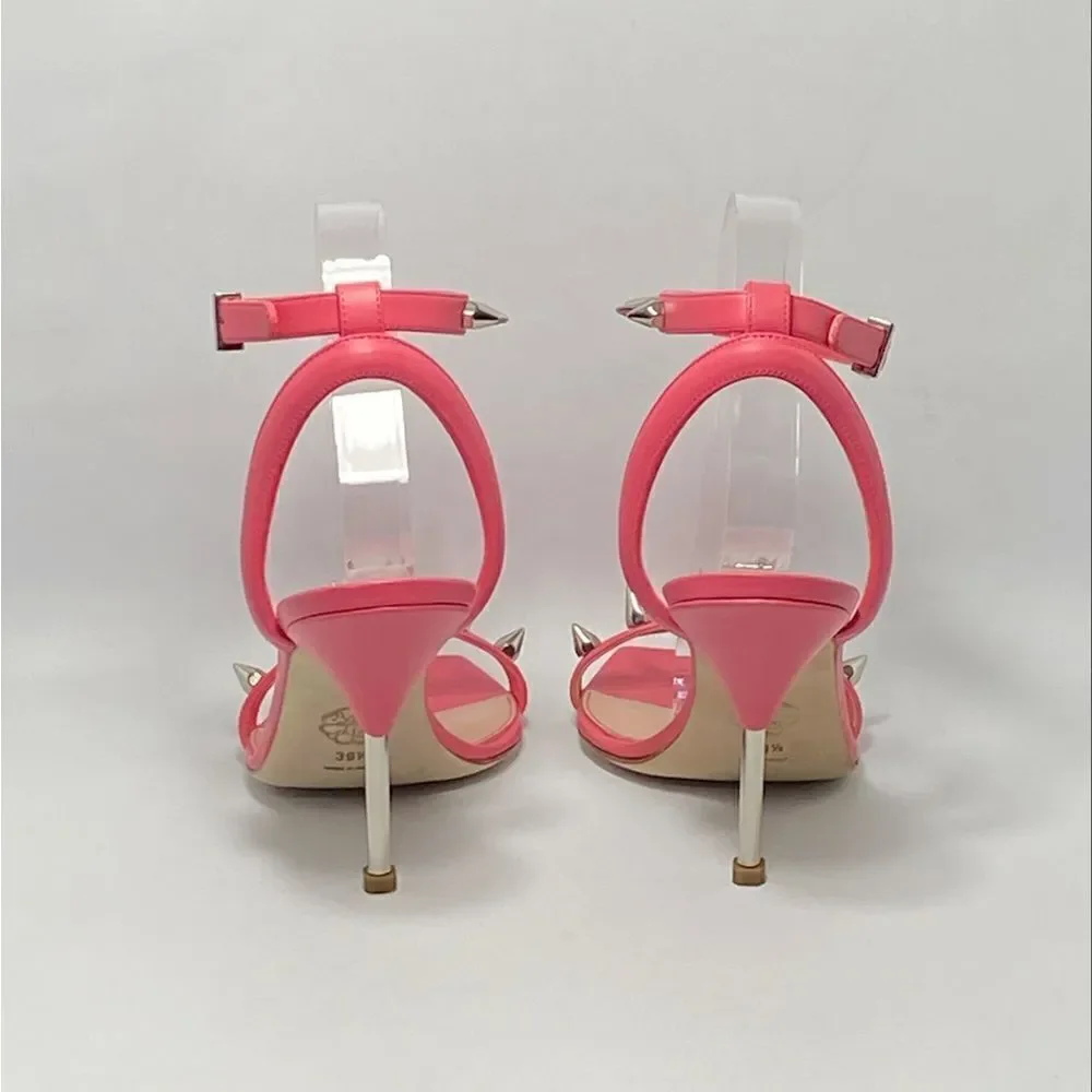 Alexander McQueen Punk Stud Leather Ankle-Strap Sandals size 39.5
